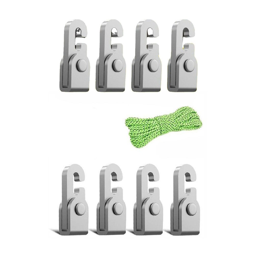 Cheap Goat Tents 4pcs Automatic Lock Hooks Multifunctional Free Knot Easy Fast Tighten Rope Accessories Camping Tent Self locking Hooks with 1pc   